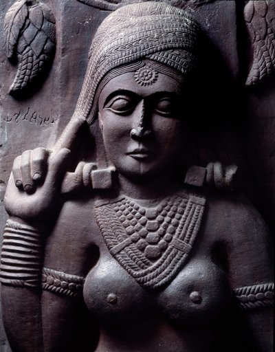 बौद्ध धर्म: "" सुदर्शन यक्षिणी "" भरहुत के स्तूप का विवरण (बरहुत, बड़ौथ) काले पत्थर की कम राहत, दूसरी शताब्दी ईसा पूर्व (दूसरी शताब्दी ईसा पूर्व) - कोलकाता, भारतीय संग्रहालय द्वारा इंडियन स्कूल