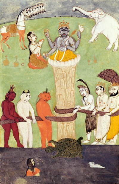 15 वीं -17 वीं सदी में समुद्र के दूध का मंथन द्वारा इंडियन स्कूल