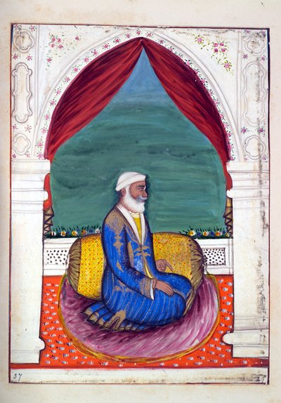 दीवान अजोदिया परशाद, द किंगडम ऑफ़ द पंजाब, इसके शासकों और प्रमुखों से, खंड II, एक अज्ञात भारतीय कलाकार द्वारा 30 वॉटरकलर अध्ययन की मात्रा, c.1840 (कागज पर wc) द्वारा इंडियन स्कूल
