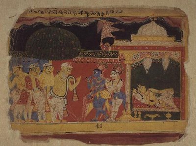 फोलियो। नंदा ने 'द भगविता पुराण', राजस्थान से कृष्ण और बलराम को विदाई दी द्वारा इंडियन स्कूल