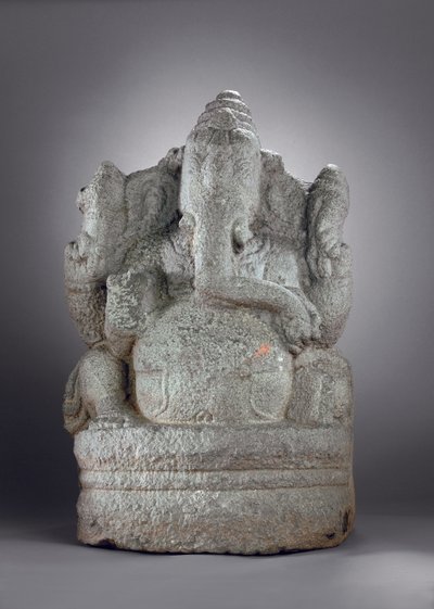 गणेश, १२ वीं -१३ वीं शताब्दी (ग्रेनाइट) द्वारा इंडियन स्कूल