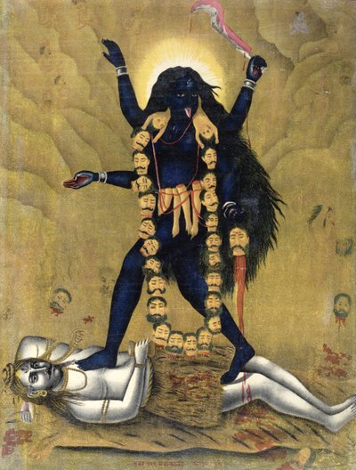 हिंदू देवी काली शिव पर नाचती हैं द्वारा इंडियन स्कूल