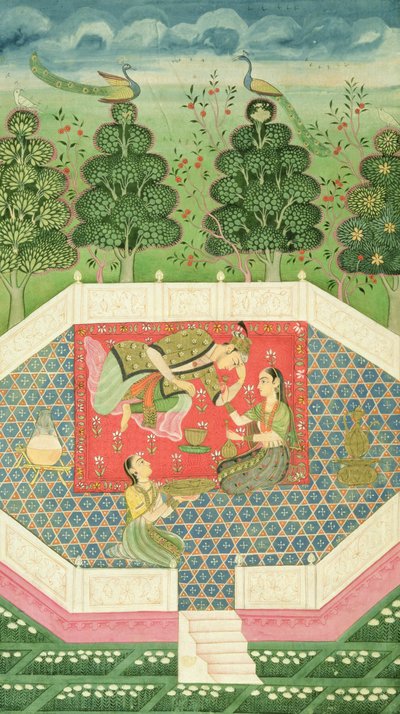 में। 11B.19 परियों की रानी राजकुमार का मनोरंजन करती है, c.1720-30 द्वारा इंडियन स्कूल