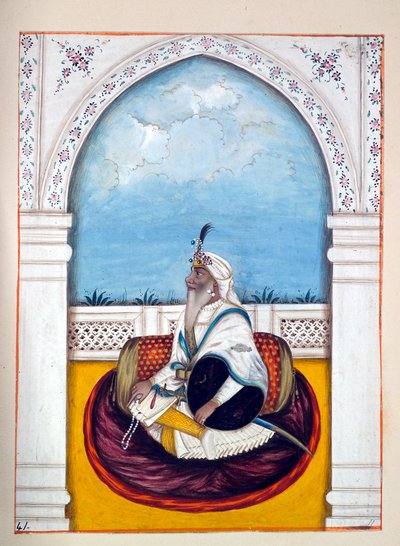 जेमदर खुशाल सिंह, द किंगडम ऑफ़ द पंजाब, इसके शासकों और प्रमुखों से, खंड II, एक अज्ञात भारतीय कलाकार द्वारा 30 वॉटरकलर अध्ययन की मात्रा, c.1840 (कागज पर wc) द्वारा इंडियन स्कूल
