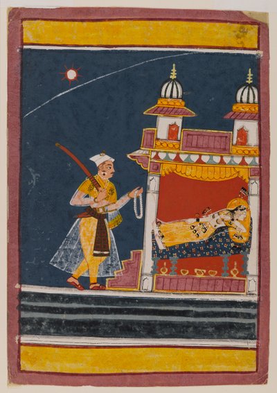 ललिता रागिनी, c.1650 (wc और सोना कागज पर) द्वारा इंडियन स्कूल