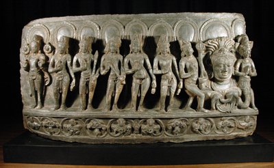 नवग्रह, c.950-1000 (पत्थर) (874861 का विस्तार) द्वारा इंडियन स्कूल