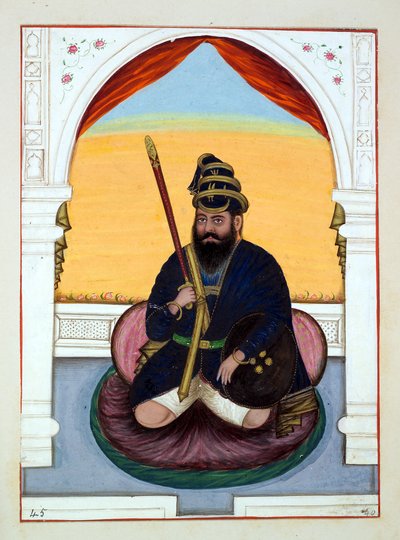 फोल सिंह निहंग, द किंगडम ऑफ़ द पंजाब, इसके शासकों और प्रमुखों से, खंड II, एक अज्ञात भारतीय कलाकार द्वारा 30 वॉटरकलर अध्ययन की मात्रा, c.1840 (कागज पर wc) द्वारा इंडियन स्कूल