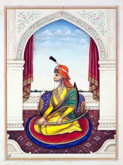 राजहत्तर सिंह, द किंगडम ऑफ़ द पंजाब, इसके रूलर्स एंड चीफ्स, वॉल्यूम I, एक अज्ञात भारतीय कलाकार द्वारा 27 वाटर कलर अध्ययन की मात्रा, c.1840 (कागज पर wc) द्वारा इंडियन स्कूल