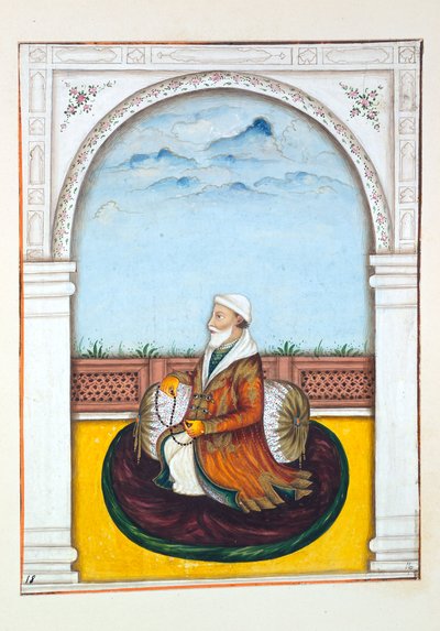 राजह दीना नाथ-बहादुर, पंजाब के साम्राज्य से, इसके शासकों और प्रमुखों, खंड I, एक अज्ञात भारतीय कलाकार द्वारा 27 वॉटरकलर अध्ययन की मात्रा, c.1840 (कागज पर wc) द्वारा इंडियन स्कूल