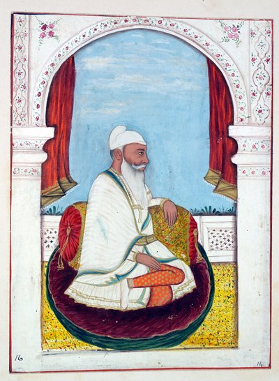 राजा लाल सिंह, द किंगडम ऑफ द पंजाब, इसके रूलर्स एंड चीफ्स, वॉल्यूम I, एक अज्ञात भारतीय कलाकार द्वारा 27 वॉटरकलर अध्ययन की मात्रा, c.1840 (कागज पर wc) द्वारा इंडियन स्कूल
