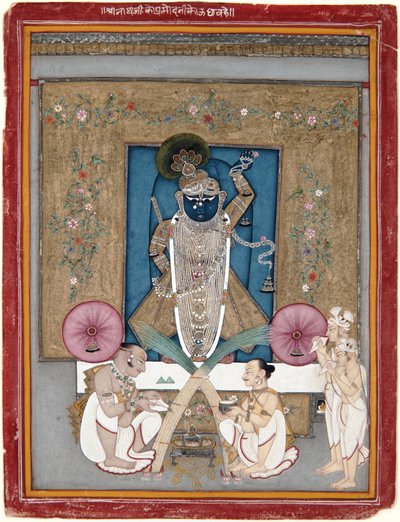 राजमलकोस राग, c.1775 (अपारदर्शी जल रंग और कागज पर सोना) द्वारा इंडियन स्कूल