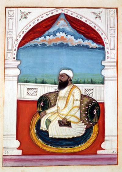 शेख मोहि-ओड-दीन, द किंगडम ऑफ द पंजाब, इसके रूलर्स एंड चीफ्स, खंड II, एक अज्ञात भारतीय कलाकार द्वारा 30 वॉटरकलर अध्ययन की मात्रा, c.1840 (कागज पर wc) द्वारा इंडियन स्कूल