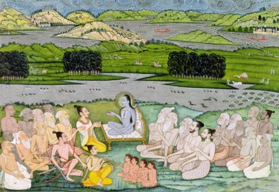 श्री सुकदेवजी ने राजस्थान के साधुओं को उपदेश देते हुए, c.1757 द्वारा इंडियन स्कूल