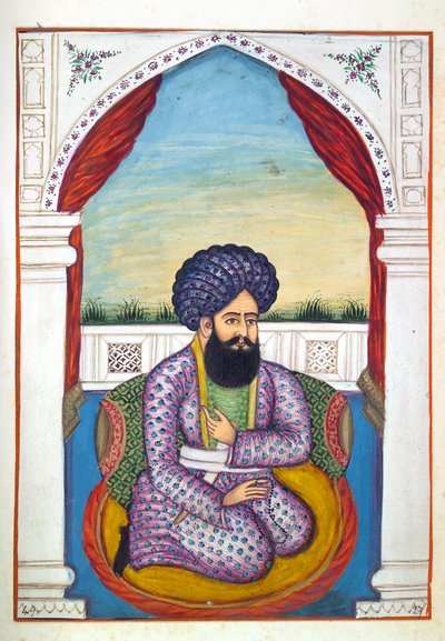 सरदार मोहम्मद सुल्तान खान, द किंगडम ऑफ़ द पंजाब, इसके शासकों और प्रमुखों से, खंड II, एक अज्ञात भारतीय कलाकार द्वारा 30 वॉटरकलर अध्ययन की मात्रा, c.1840 (कागज पर wc) द्वारा इंडियन स्कूल