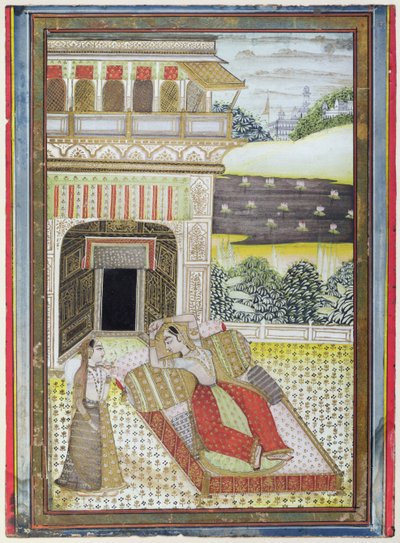 The Abandoned Rani, from a Ragamala, Rajasthan School  द्वारा इंडियन स्कूल