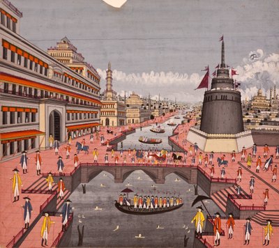 जौनपुर में घाट, c.1780 (कागज पर अपारदर्शी wc) द्वारा इंडियन स्कूल