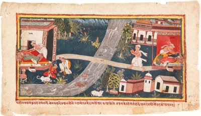 शिशुओं का आदान-प्रदान किया जाता है, 1600-25 (कागज पर अपारदर्शी wc) द्वारा इंडियन स्कूल