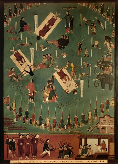 1838 1838 में चीन के तोंगकिंग में धन्य एम आई, डुओंग और ट्रोट की शहादत द्वारा इंडो चाइनीज स्कूल