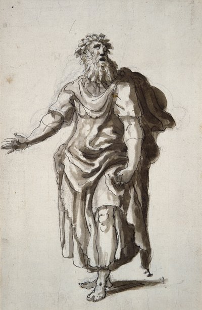 मर्लिन, c.1610 (कागज पर कलम और स्याही) द्वारा Inigo जोन्स