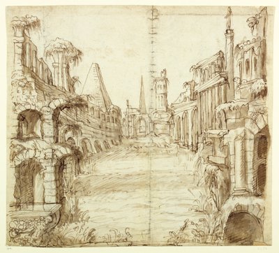 शिष्टता का फॉलन हाउस, c.1610 (कागज पर कलम और स्याही) द्वारा Inigo जोन्स