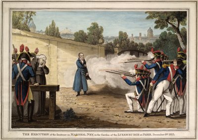 7 दिसंबर 1815, 1816 को लक्समबर्ग गार्डन के पास मार्शल मिशेल ने का निष्पादन द्वारा मासूम लुइस गोबाद