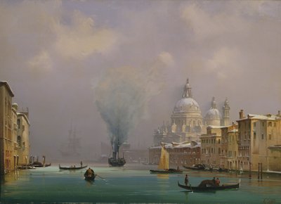 बर्फ के नीचे वेनिस, c.1840 द्वारा Ippolito Caffi