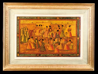 पेंट पैनल की एक जोड़ी, क़ज़र ईरान, 1850-75 द्वारा ईरानी स्कूल