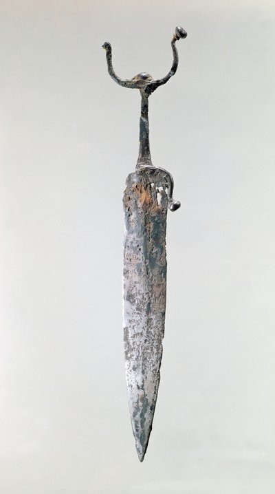 डैगर, हैल्स्टट संस्कृति, c.750-450 ईसा पूर्व (लोहा) द्वारा लौह युग