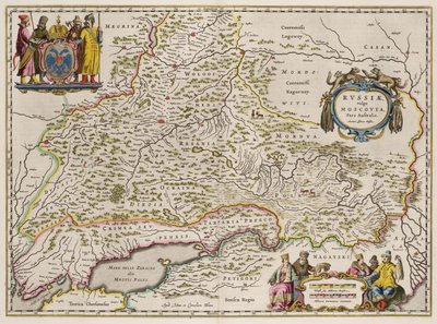 दक्षिणी रूस मानचित्र से: उत्तरी और पूर्वी भाग, 1664 द्वारा इसहाक अब्राहम। मस्सा