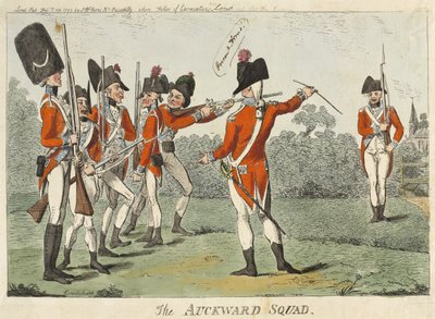 द ऑकवर्ड स्क्वाड, 1793 (रंगीन नक़्क़ाशी) द्वारा इसहाक क्रूशांक