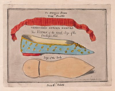 डचेस ब्लश या यॉर्क फ्लेम, पब। 1791 (हाथ के रंग का उत्कीर्णन) द्वारा इसहाक क्रूशांक