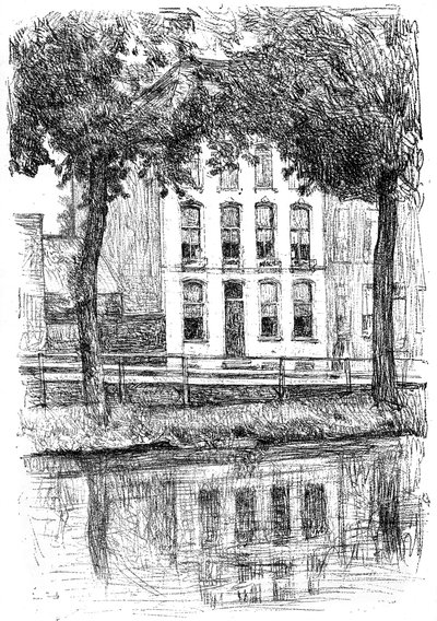 इज़राइल हाउस, पार्क से सीन, c1880-1882। द्वारा इसहाक इज़राइल