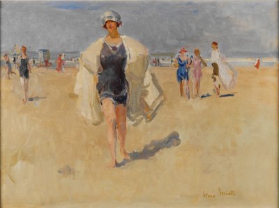 Viareggio पर समुद्र तट पर लेडी द्वारा इसहाक इज़राइल
