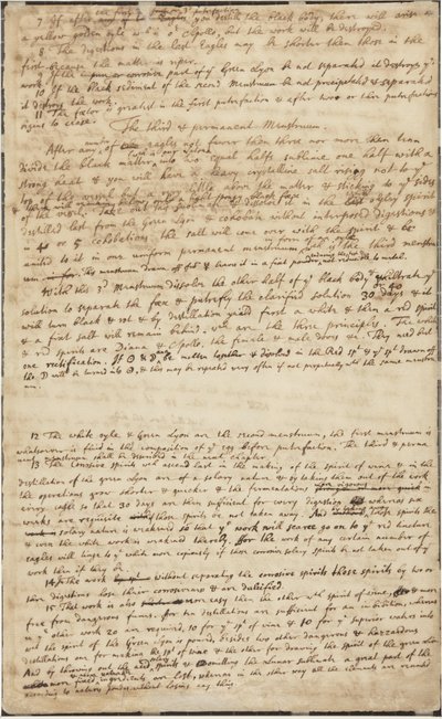 द हंटिंग ऑफ़ द ग्रीन ल्योन, श्लोक, c.1700 द्वारा आइजैक न्यूटन