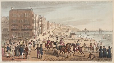 1824 में द इंग्लिश स्पाई से प्रकाशित स्टेन, ब्राइटन पर वर्ण द्वारा आइजैक रॉबर्ट क्रूइशांक