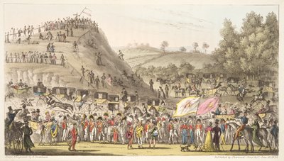 ईटन मोंटेम, और माउंट, साल्ट हिल, अंग्रेजी जासूस से 1824 (हाथ के रंग का उत्कीर्णन) द्वारा आइजैक रॉबर्ट क्रूइशांक