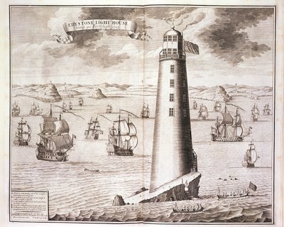एडेडिस्टोन लाइटहाउस, हेंड्रिक हुल्सबर्ग द्वारा उकेरा गया, 1713 (देखें 40669) द्वारा इसहाक सेलमेकर