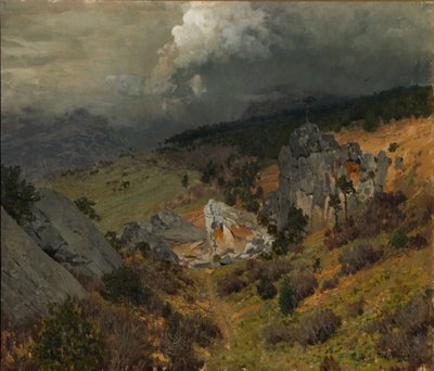 क्रीमियन पहाड़ों में, 1886 द्वारा इसहाक इलिच लेविटन