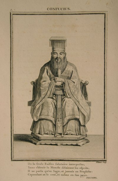 चीनी विचारक और सामाजिक दार्शनिक कन्फ्यूशियस का पोर्ट्रेट, 1788 द्वारा इसिडोर स्टानिस्लास हेलमैन