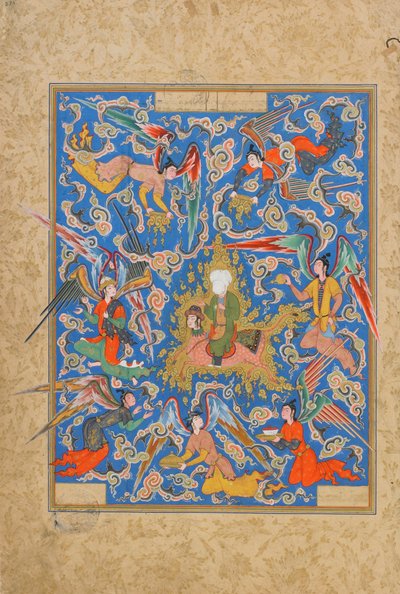 जामी (d.1492) हाफ अव्रंग (सेवन थ्रोंस) से फोलियो शायद मशद, खुरसान, ईरान, सफ़वीद काल, 1556-65 (अपारदर्शी जल रंग, स्याही और कागज पर सोना) द्वारा इस्लामी स्कूल