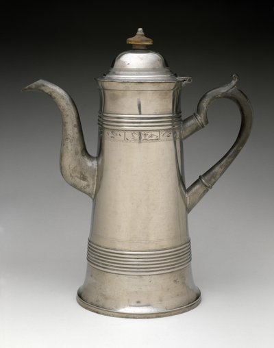 कॉफिपोट, सी। 1820-1840 (लकड़ी, लकड़ी) द्वारा इज़राइल ट्रास्क