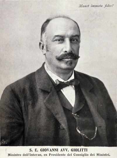 जियोवानी गियोलिट्टी का पोर्ट्रेट (1842-1928), इतालवी राजनीतिज्ञ। द्वारा इतालवी फोटोग्राफर