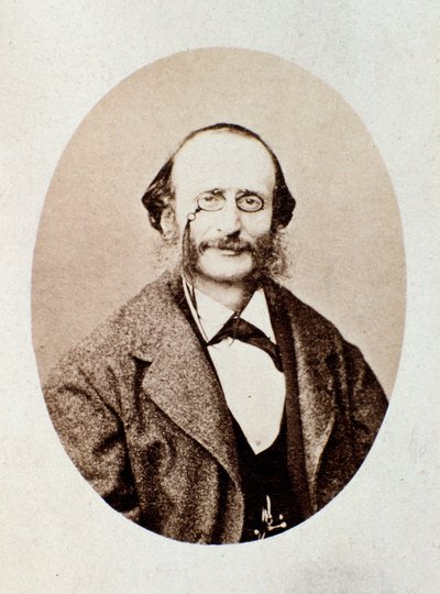 जैक्स ऑफ़ेनबैच का पोर्ट्रेट (1819-1880) जर्मन संगीतकार द्वारा इतालवी फोटोग्राफर