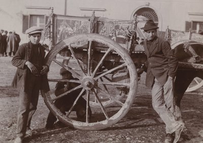 ठेठ सिसिलियन कार्ट, 1920 द्वारा इतालवी फोटोग्राफर