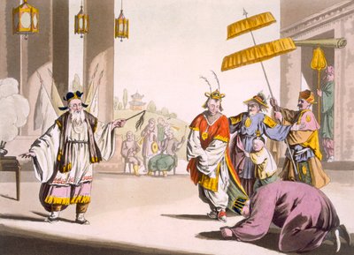 खुली हवा में एक नाटकीय प्रदर्शन, c.1820s-30s द्वारा इतालवी स्कूल