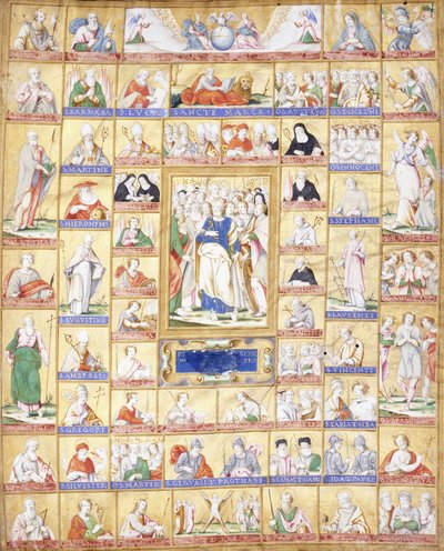 केंद्र में सेंट पीटर के साथ सभी संत, c.1560 द्वारा इतालवी स्कूल