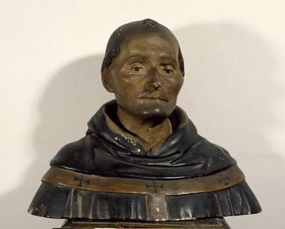 सेंट एंटिनिनस की बस्ट (1389-1459) (चित्रित लकड़ी) द्वारा Italian School