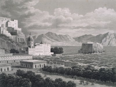 नेपल्स, इटली में Castel dell'Ovo द्वारा इतालवी स्कूल