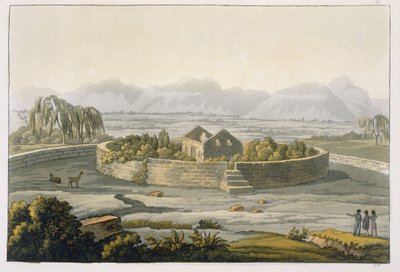 कान्स, पेरू का सर्कुलर किला, ले कॉस्टयूम Ancien et Moderne, खंड II, प्लेट 1, जूल्स फेरेरियो द्वारा, c.1820s-30 द्वारा इतालवी स्कूल