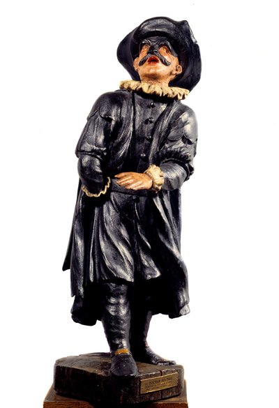 Commedia dell'arte: सेराफिन थिएटर से डॉटोर बालनज़ोन (बोलोग्ना के डॉक्टर) (बोलोनीज़) का चरित्र। 18वीं सदी के इटैलियन स्कूल की पॉलीक्रोम लकड़ी की मूर्ति। पेरिस, मुसी कार्नावाले द्वारा इतालवी स्कूल